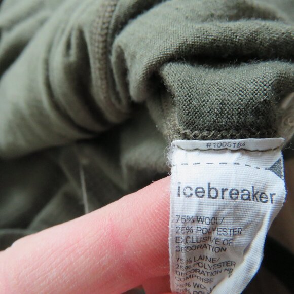 ICEBREAKER | RealFLEECE® Sierra Merino Wool Zip Up Jacket Sweater Khaki Sz S - Picture 16 of 16